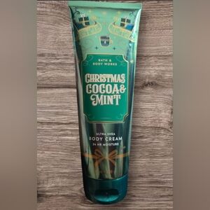 🍃 Bath & Body Works Christmas Cocoa & Mint Ultra Shea Body Cream - Green (NWOT)